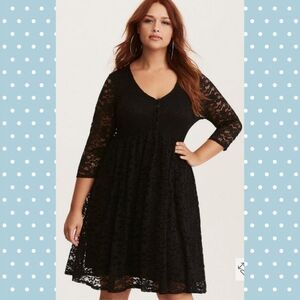 Torrid Black Lace Babydoll Dress